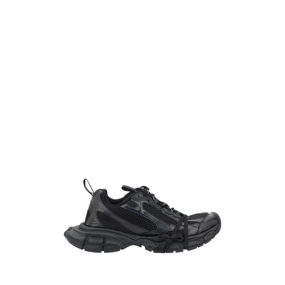 Black Rubber Athletic Sneakers - ventzia