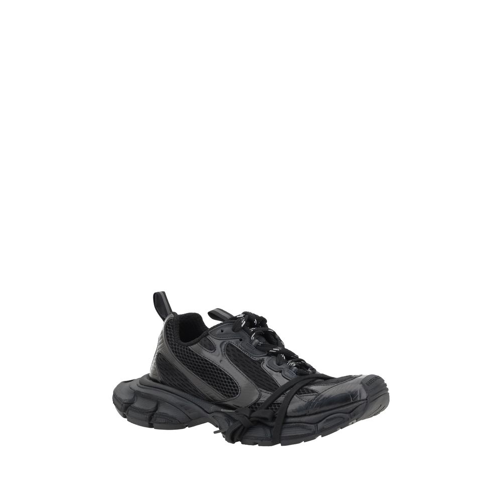 Black Rubber Athletic Sneakers - ventzia