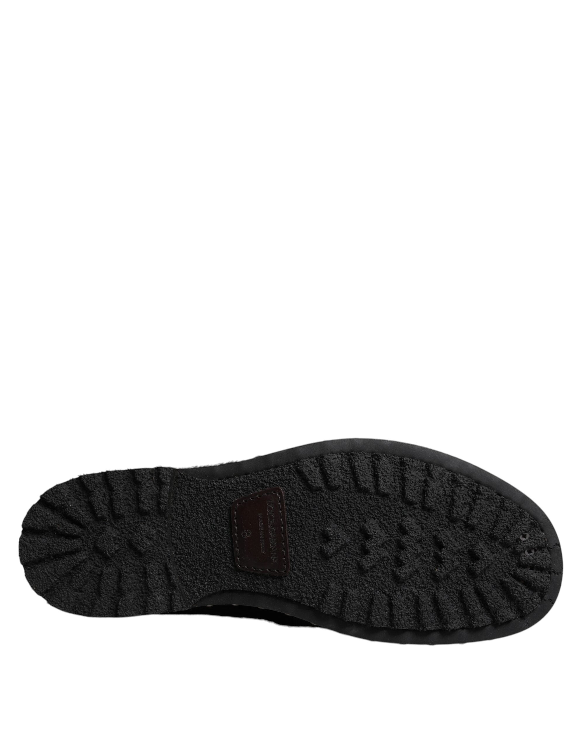 Black Pony Style Leather Mid Calf Boots Shoes - ventzia