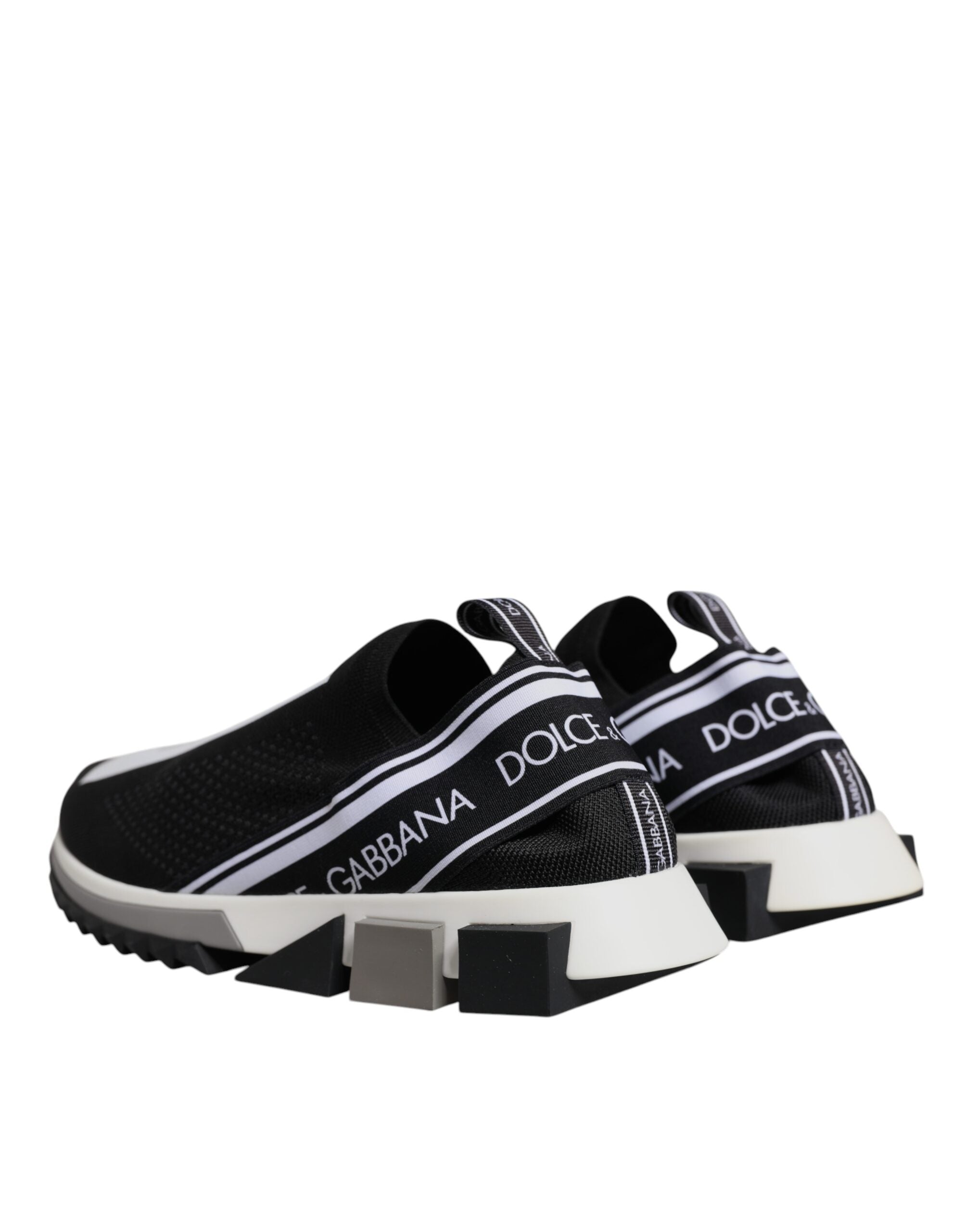 Black White Slip On Sorrento Sneakers Shoes - ventzia