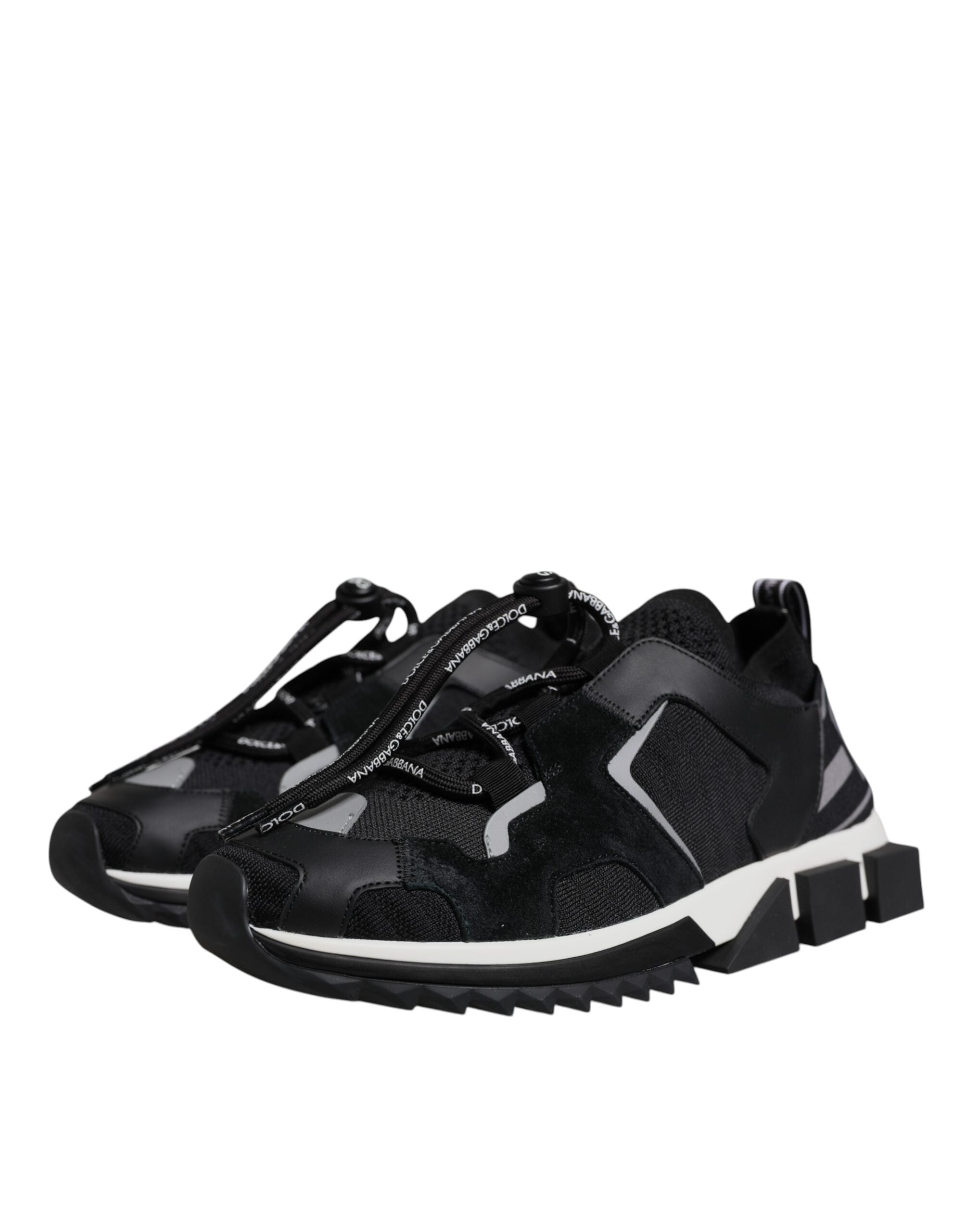 Black Mesh Sorrento Trekking Sneakers Shoes - ventzia