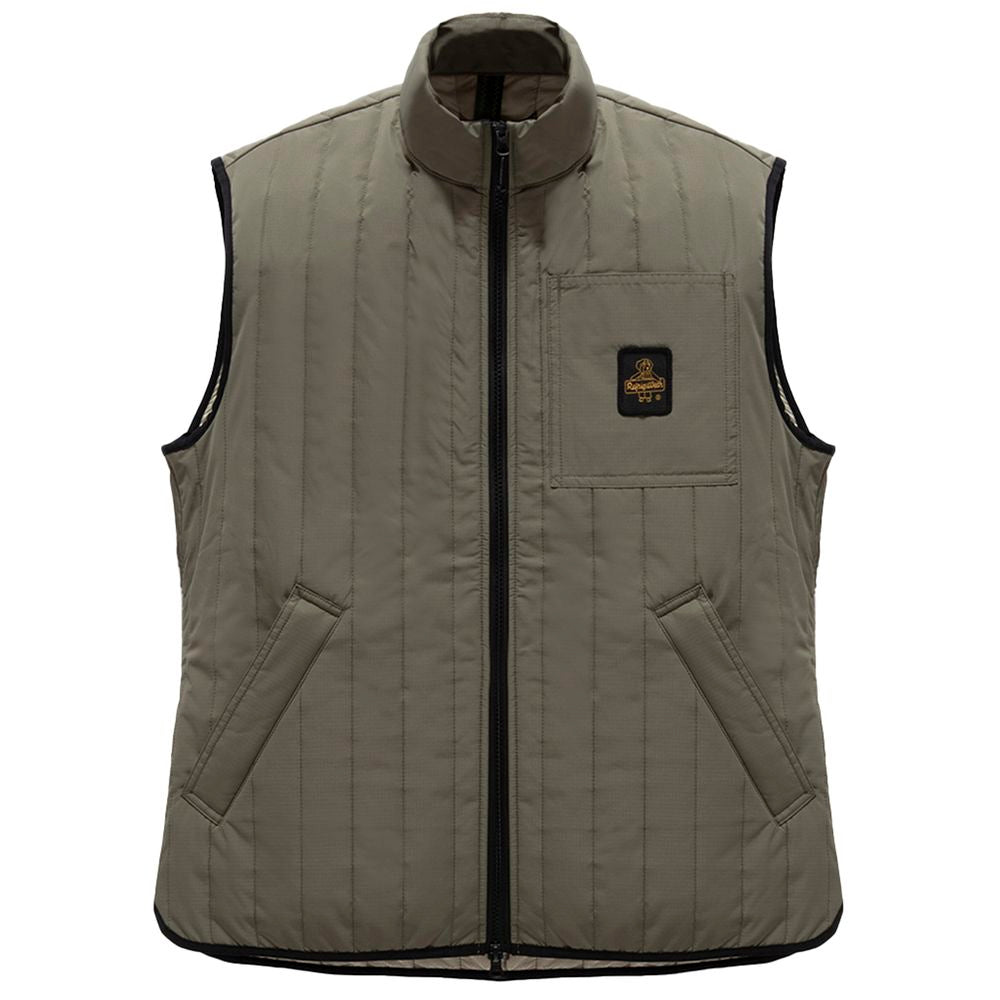 Gray Polyester Men Vest - ventzia