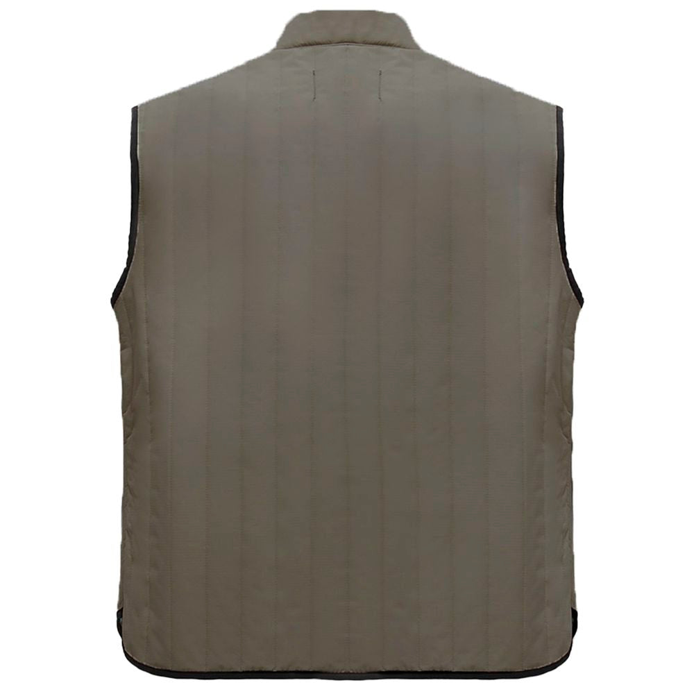 Gray Polyester Men Vest - ventzia