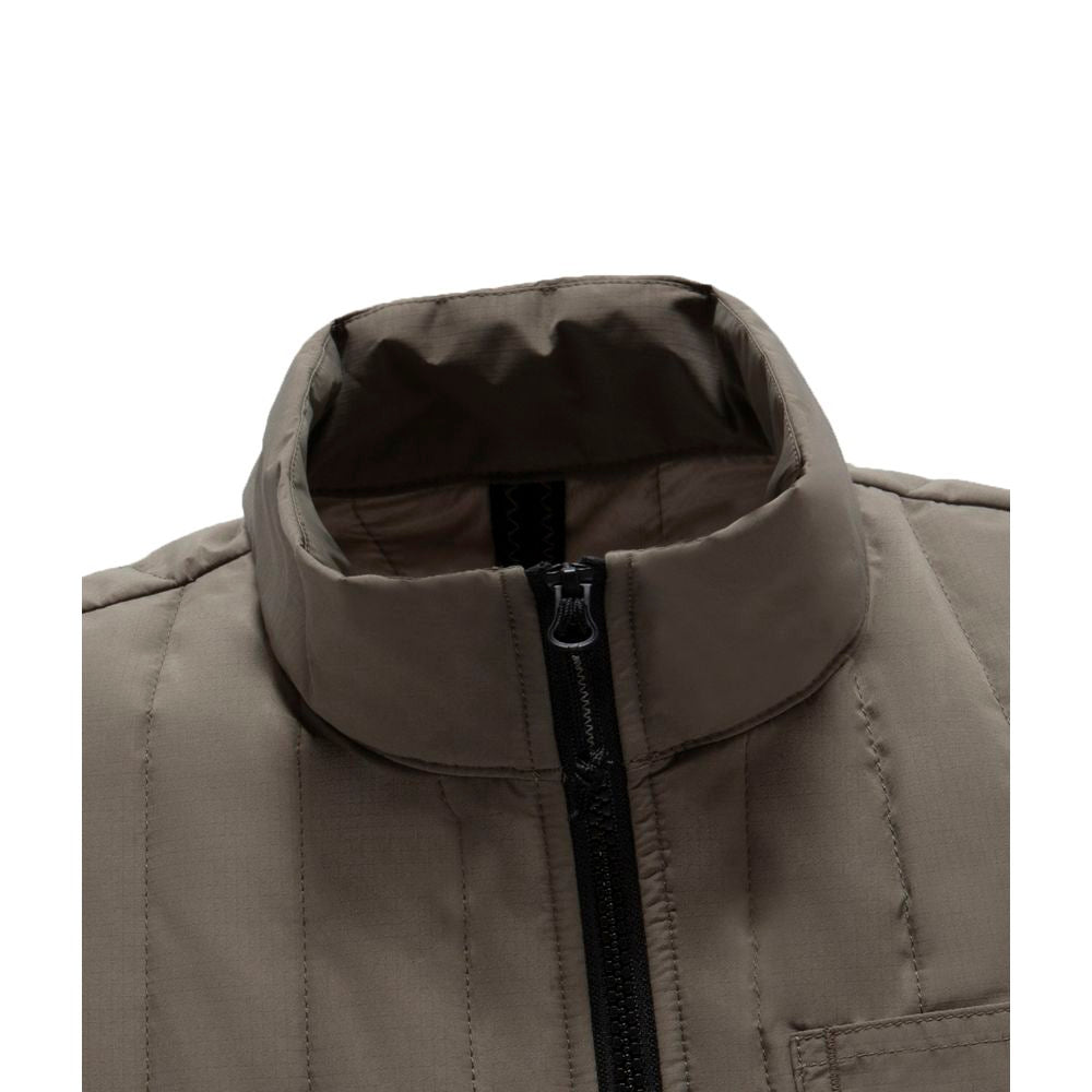 Gray Polyester Men Vest - ventzia