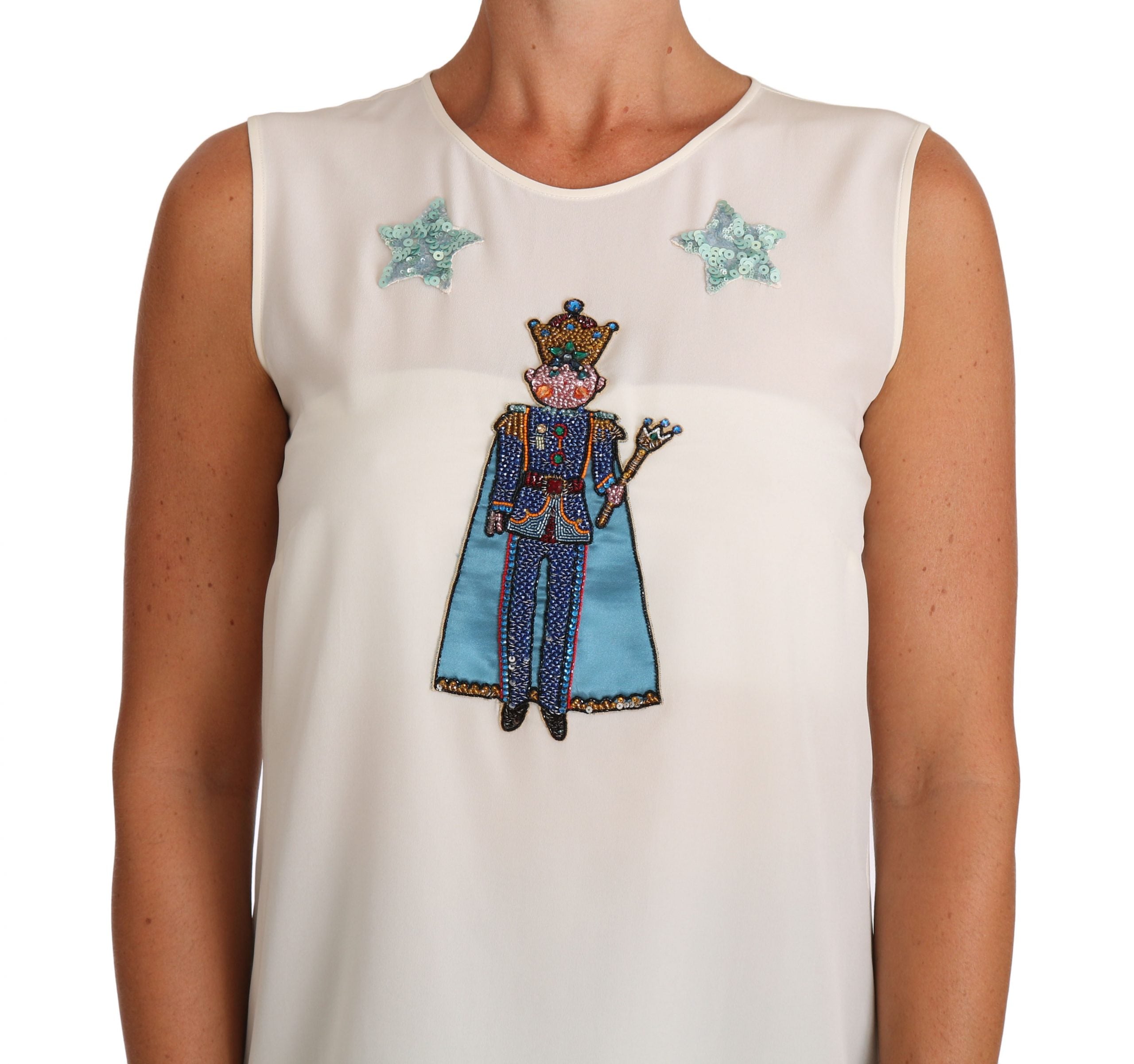 Enchanted Sequined Silk Sleeveless Top - ventzia