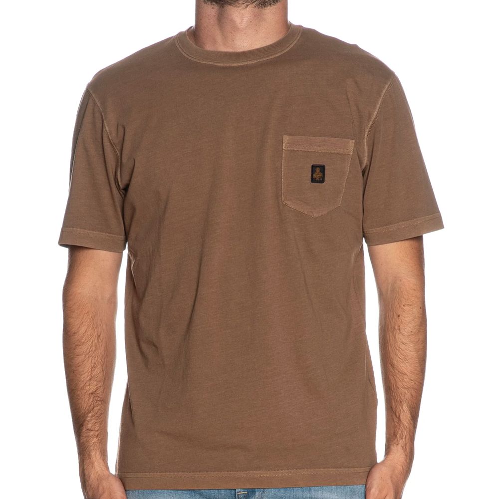 Brown Cotton T-Shirt - ventzia