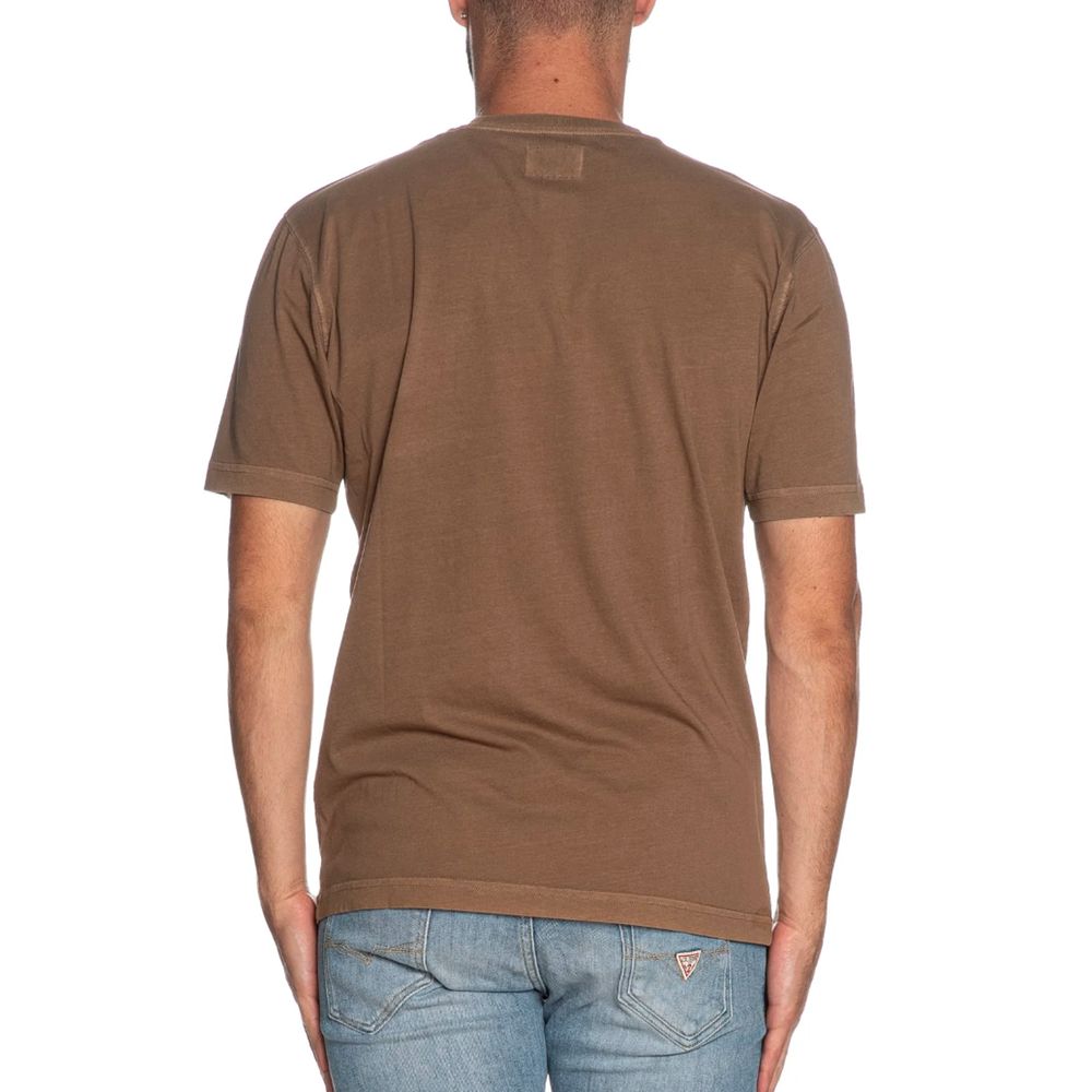 Brown Cotton T-Shirt - ventzia