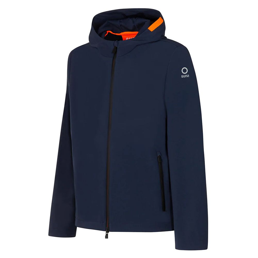 Blue Polyester Jacket - ventzia
