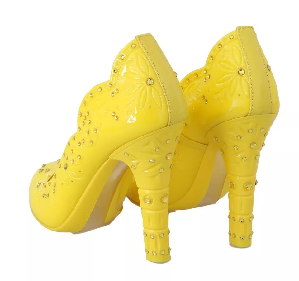 Yellow Crystal Heels CINDERELLA Shoes - ventzia