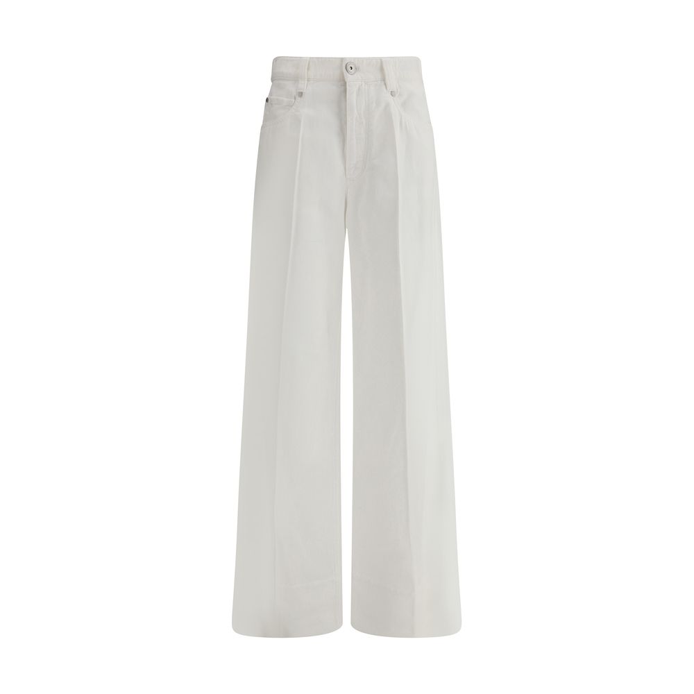 White Cotton Jeans Denim - ventzia