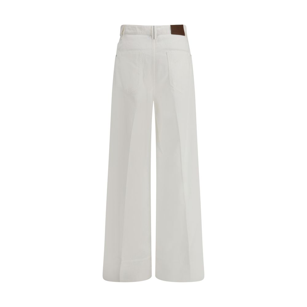 White Cotton Jeans Denim - ventzia