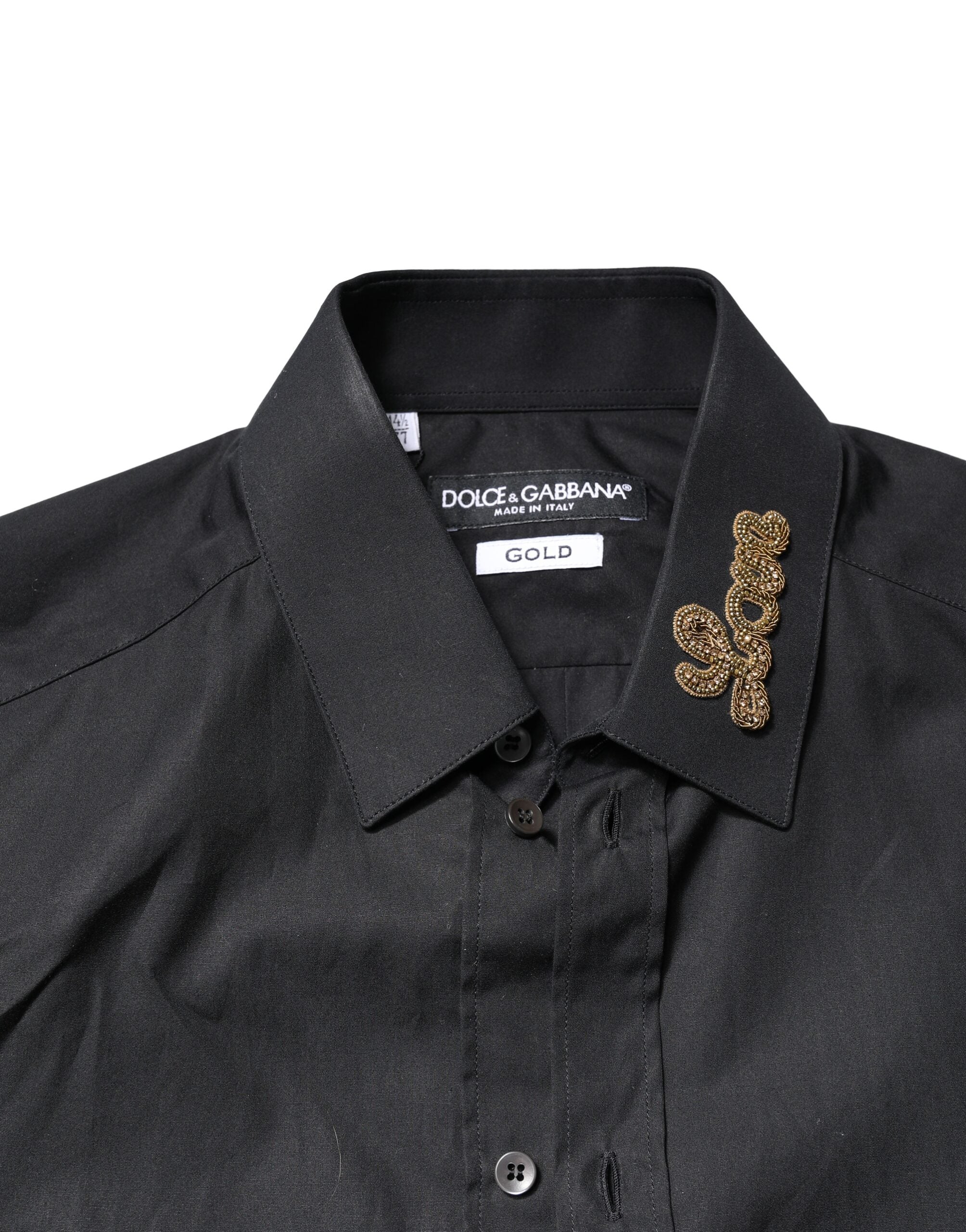 Black Love Embroidery GOLD Formal Dress Shirt - ventzia