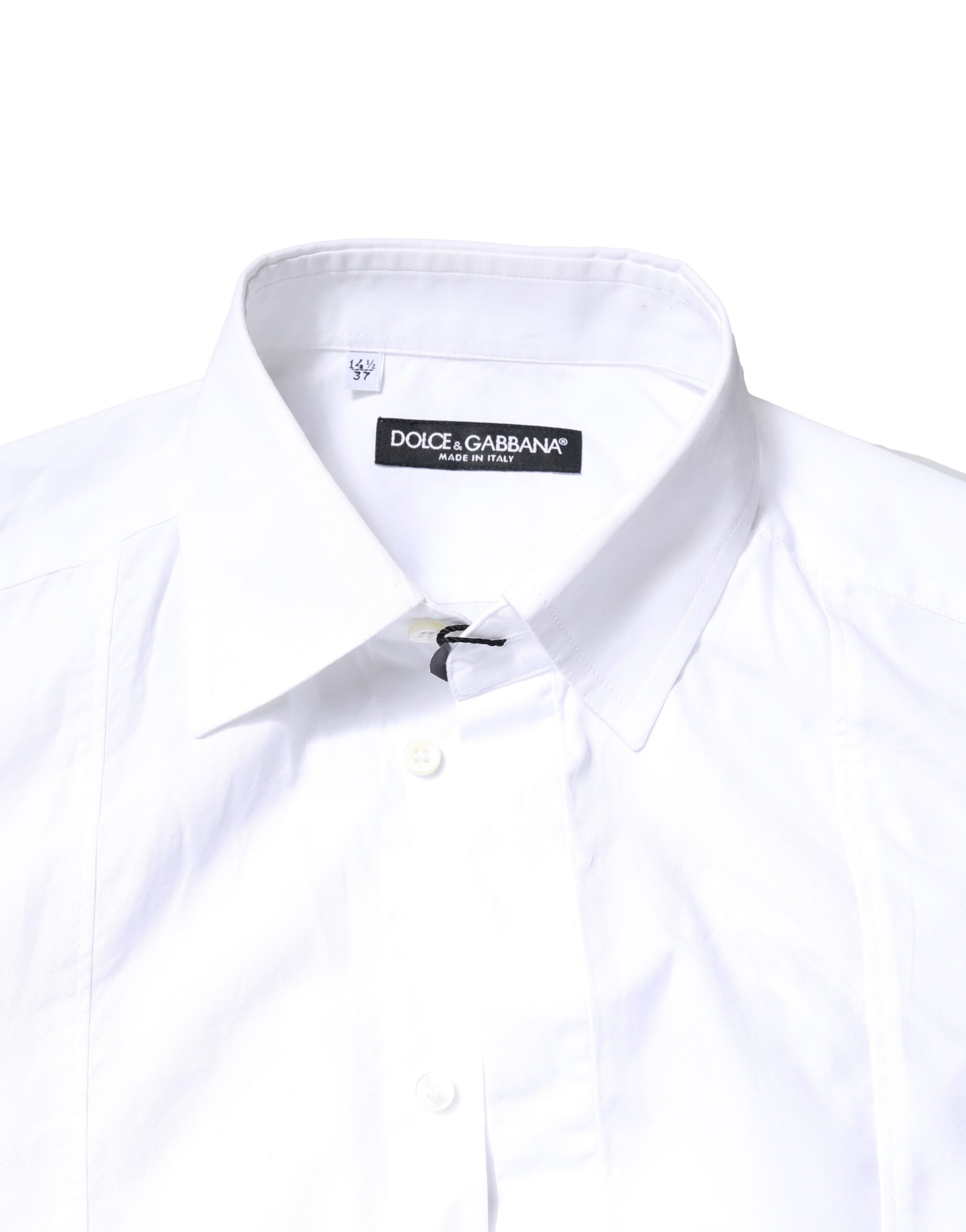 White Cotton Long Sleeves Formal Dress Shirt - ventzia