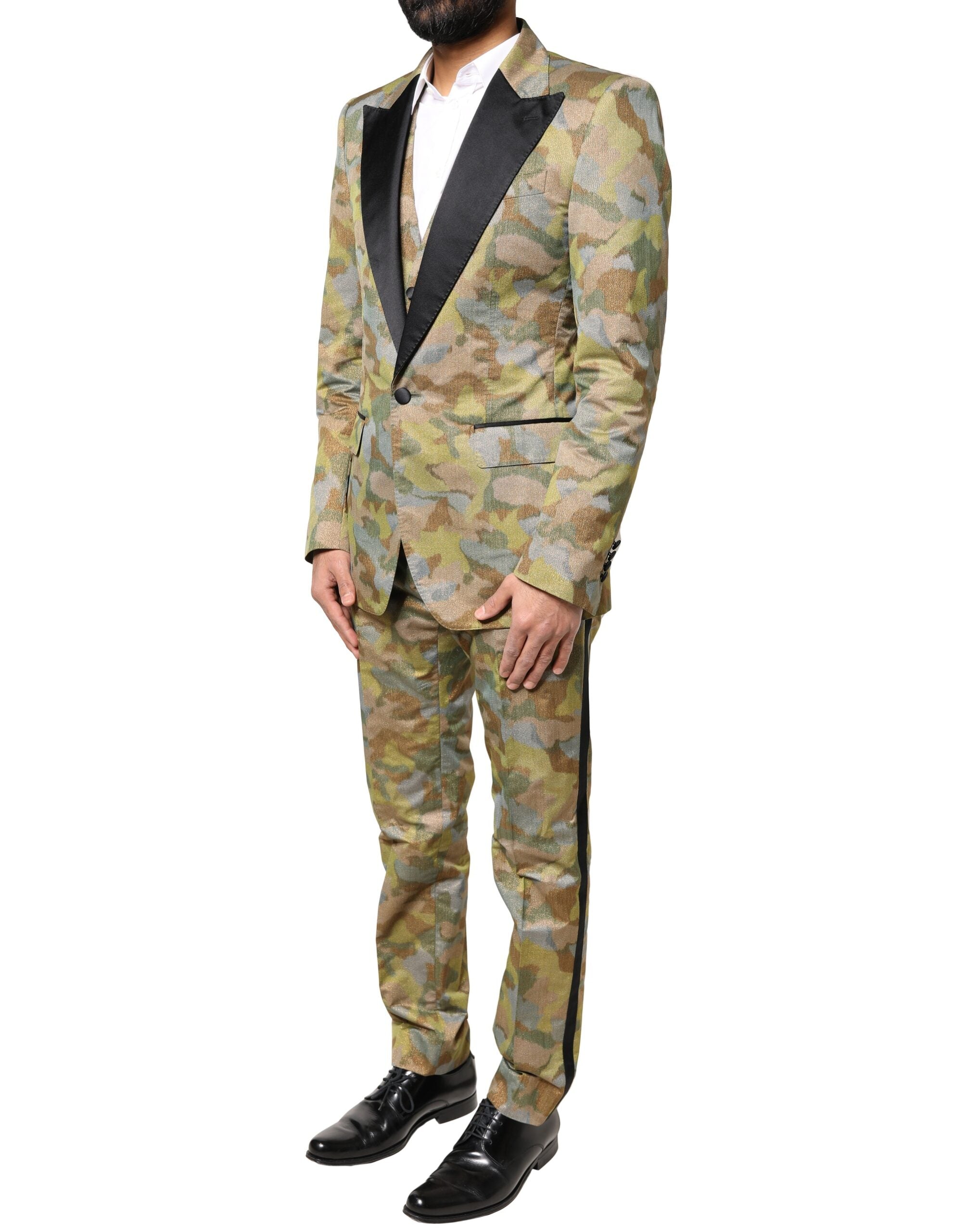 Multicolor Camouflage SICILIA 3 Piece Suit - ventzia