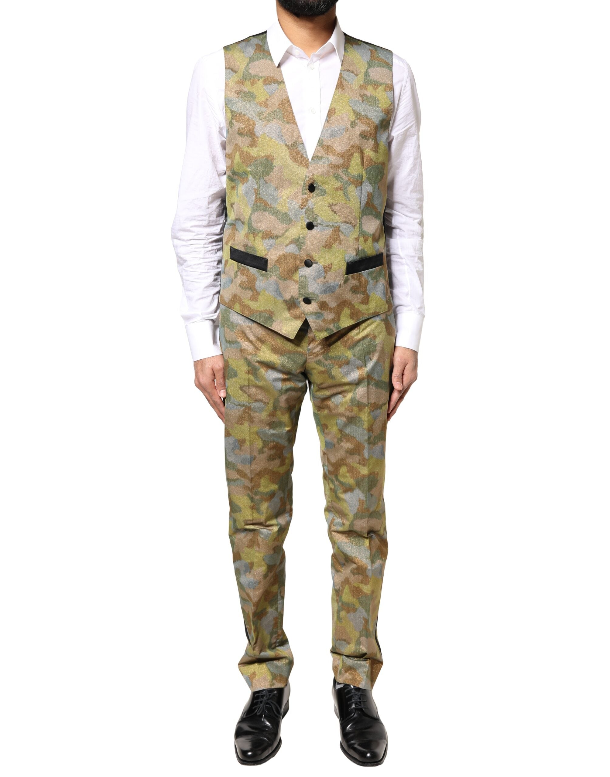 Multicolor Camouflage SICILIA 3 Piece Suit - ventzia