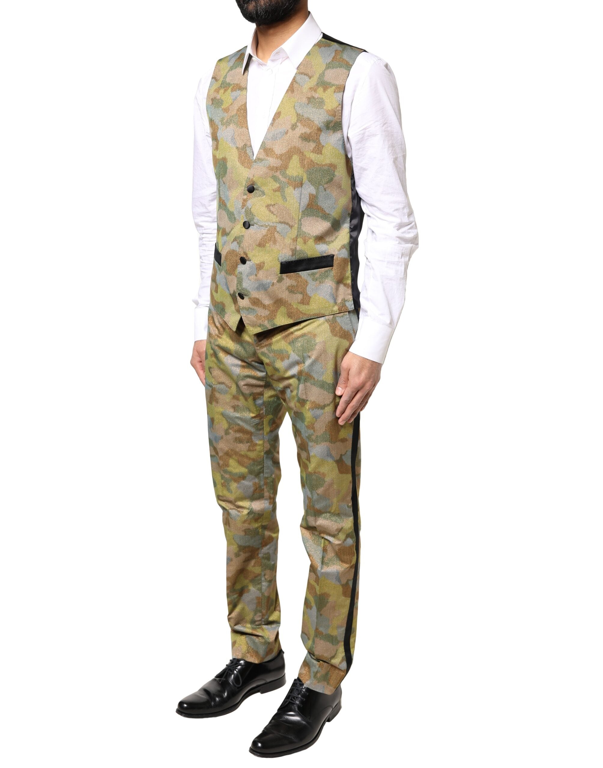 Multicolor Camouflage SICILIA 3 Piece Suit - ventzia