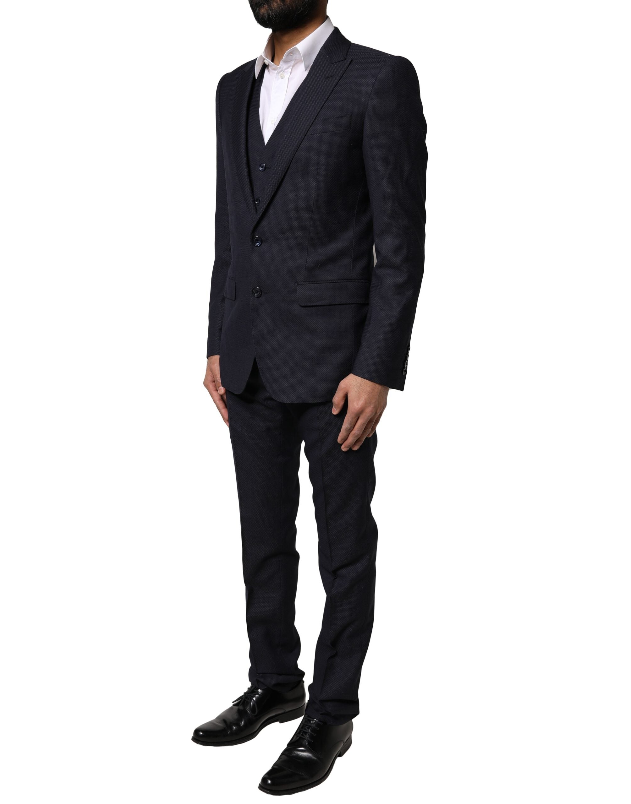 Black Fantasy MARTINI 3 Piece Formal Suit - ventzia