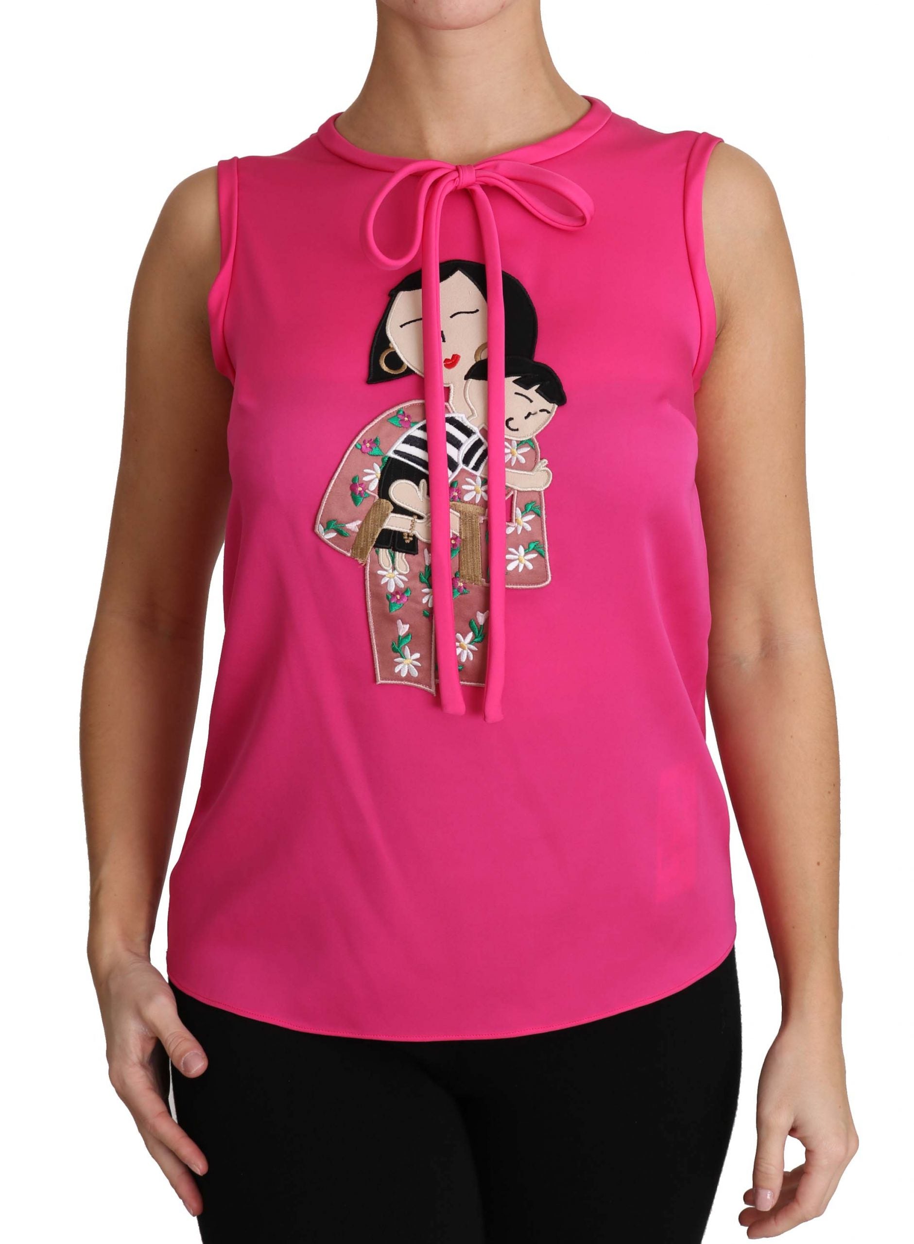 Elegant Pink Silk Family Tank Top Shirt - ventzia