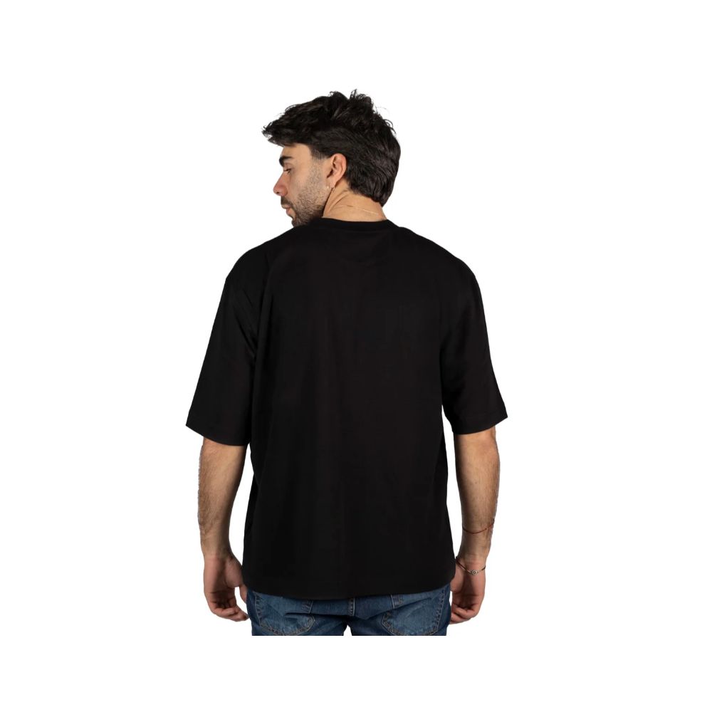 Black Cotton T-Shirt - ventzia