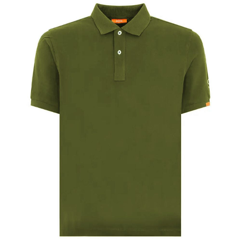 Green Cotton Polo Shirt - ventzia