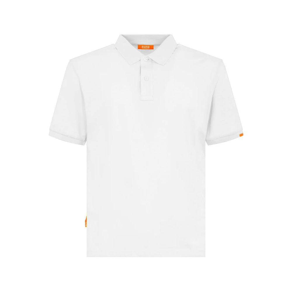 White Cotton Polo Shirt - ventzia