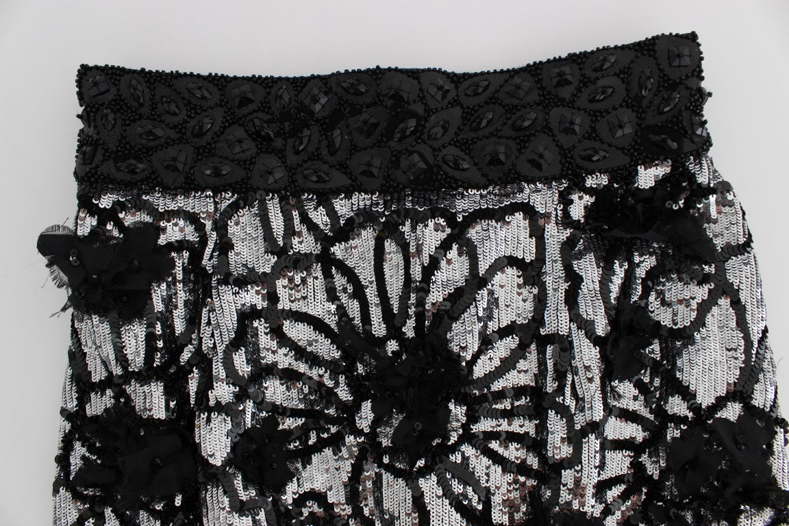 Sequined High Waist Designer Mini Shorts - ventzia