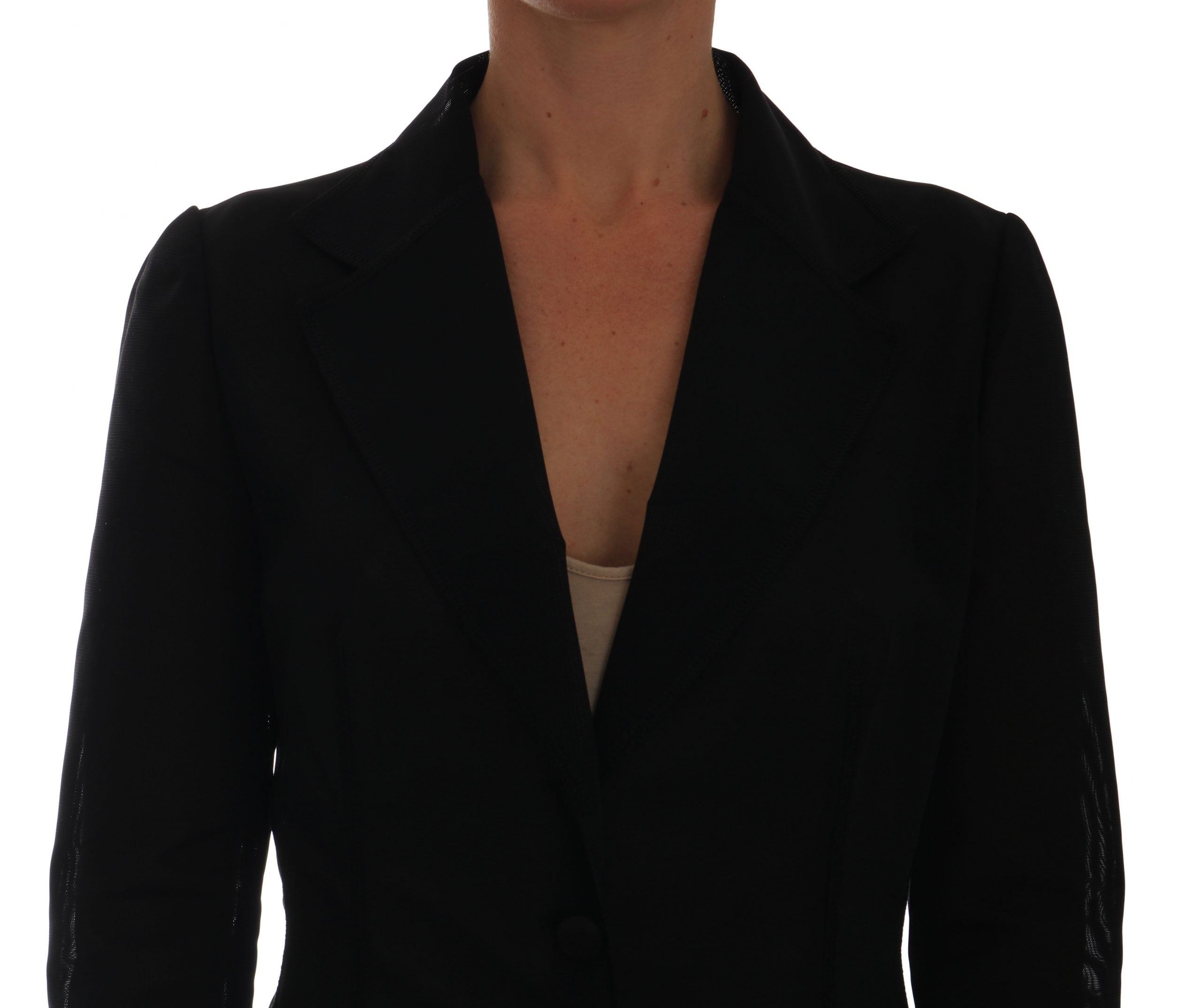 Semi-Transparent Darkgreen Nylon Blazer - ventzia
