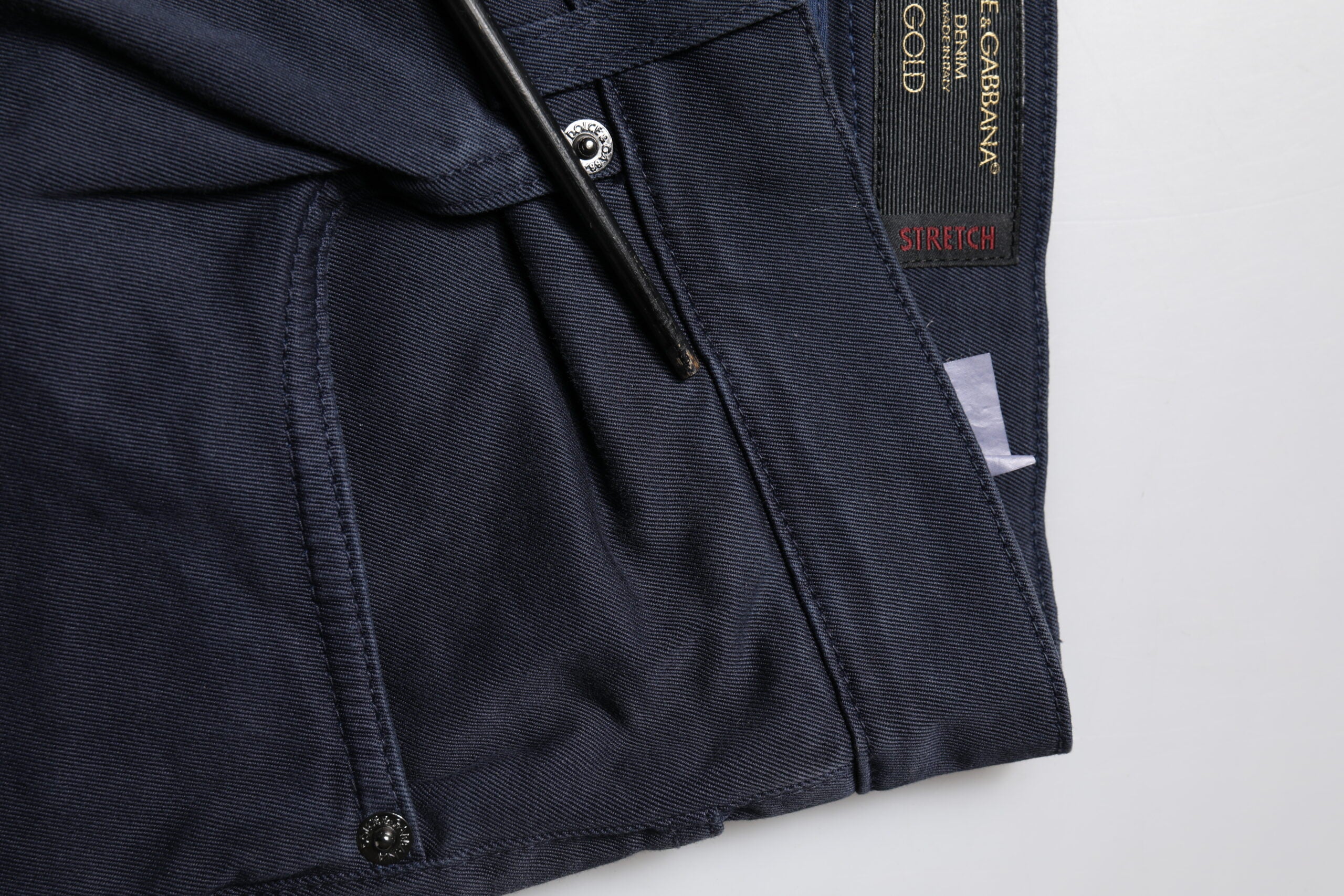 Dark Blue GOLD Cotton Skinny Men Denim Jeans