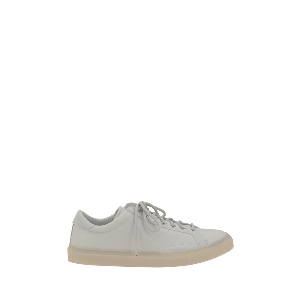 White Calf Leather Bos Taurus Low Top Sneakers - ventzia
