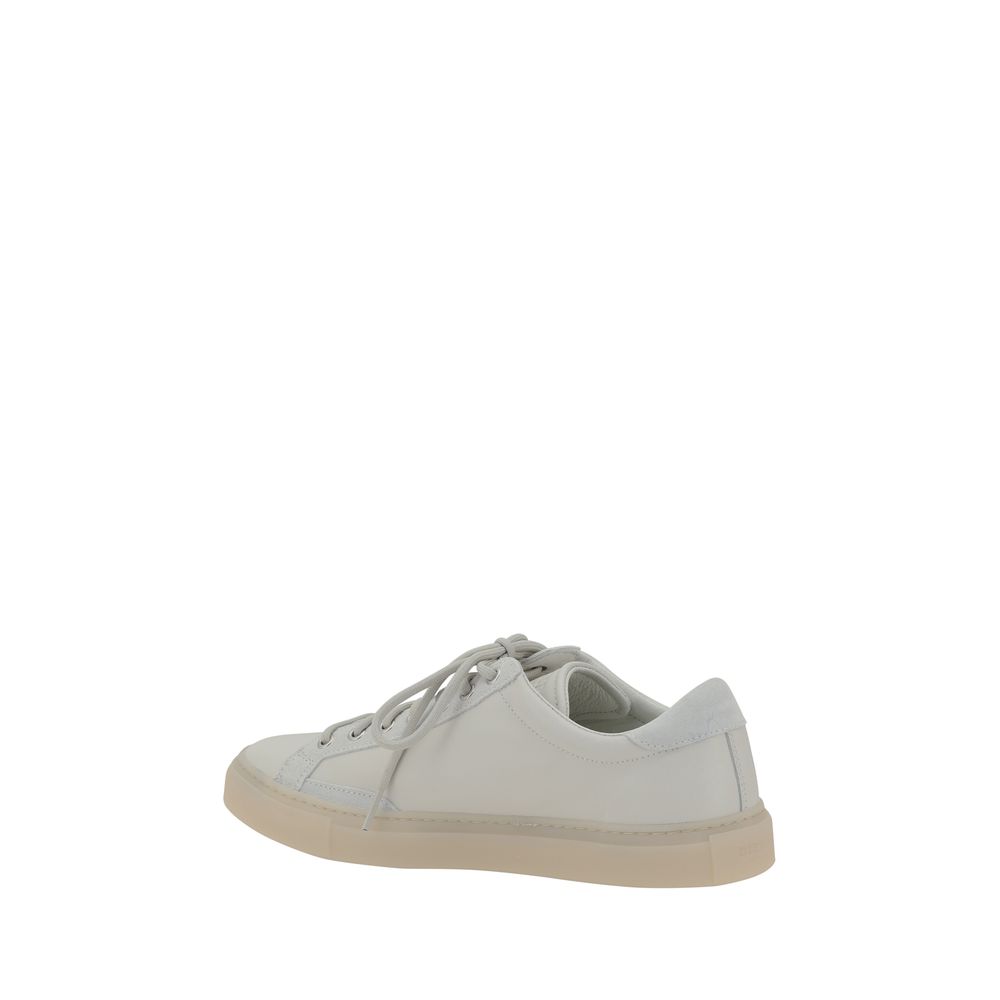 White Calf Leather Bos Taurus Low Top Sneakers - ventzia