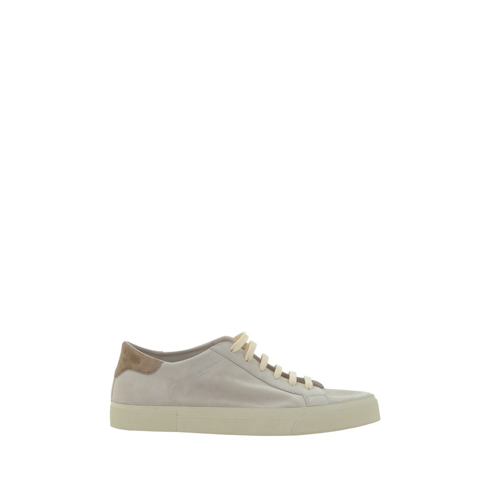 Cream White Leather Sneakers - ventzia