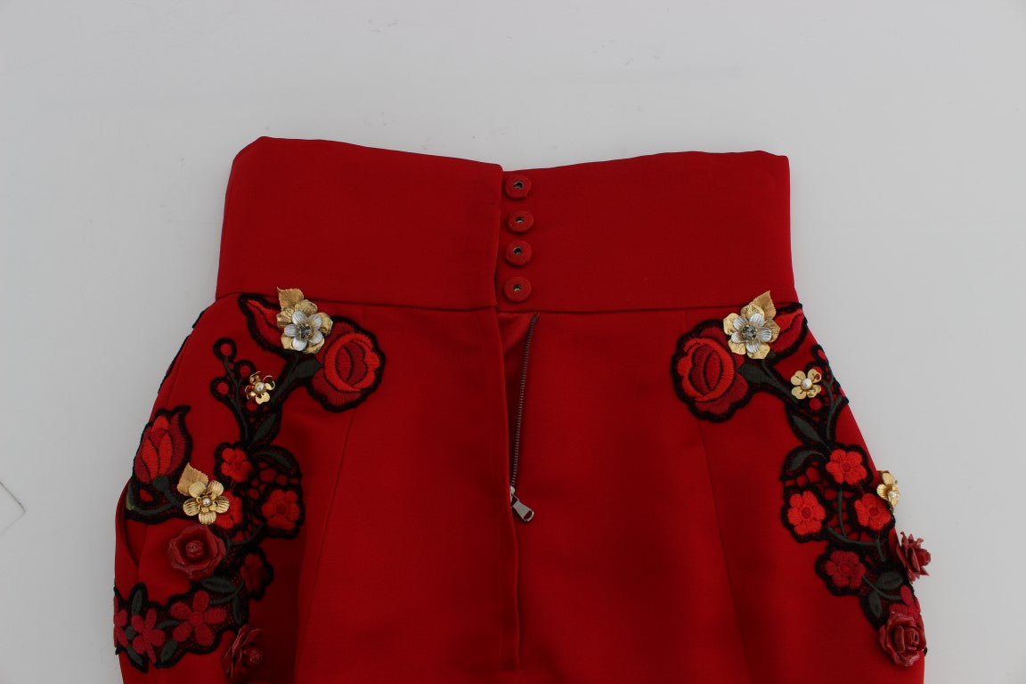 Enchanted Sicily Embroidered Silk Shorts - ventzia
