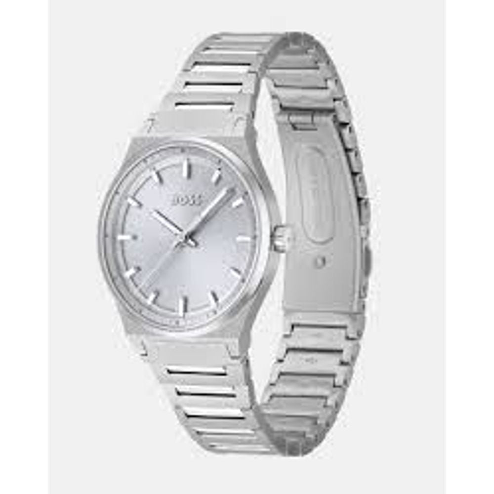 Silver Stainless Steel Dress Watch - ventzia