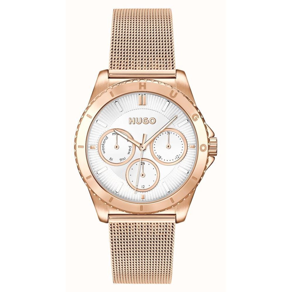 Gold Stainless Steel Dress Watch - ventzia