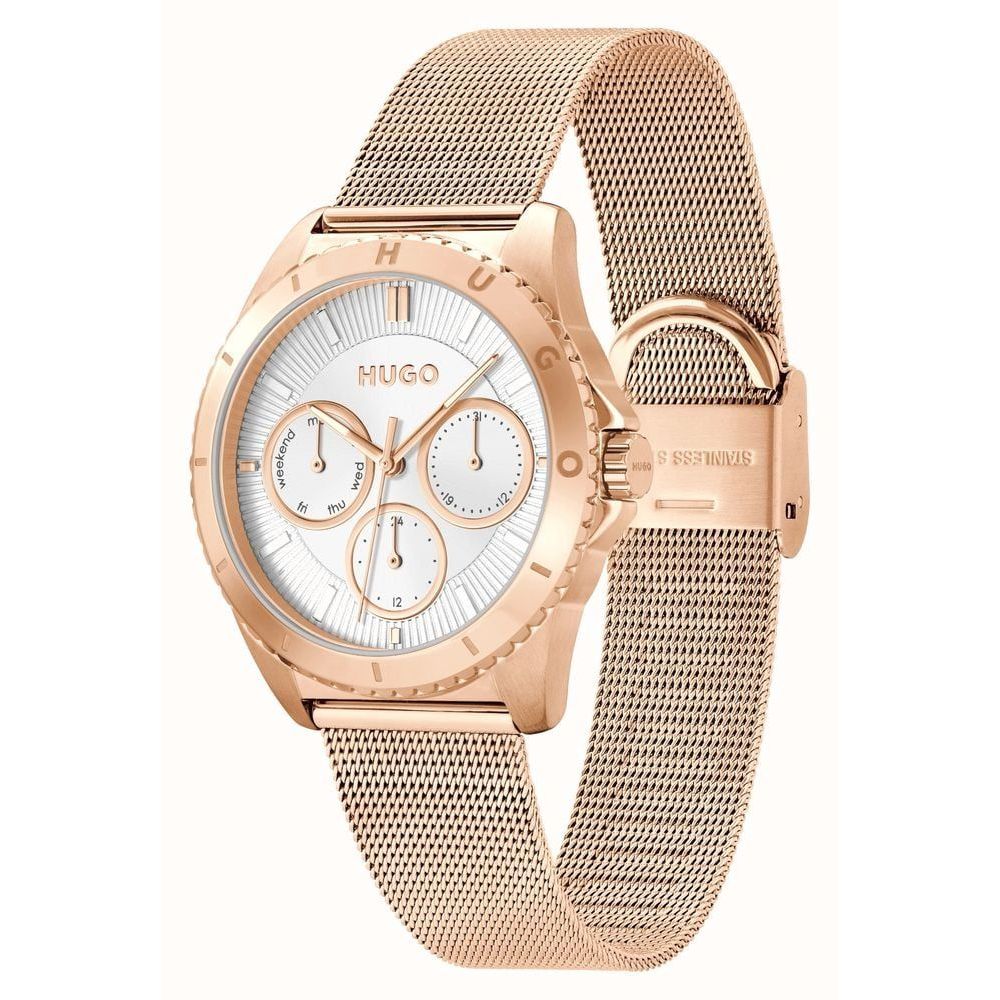 Gold Stainless Steel Dress Watch - ventzia