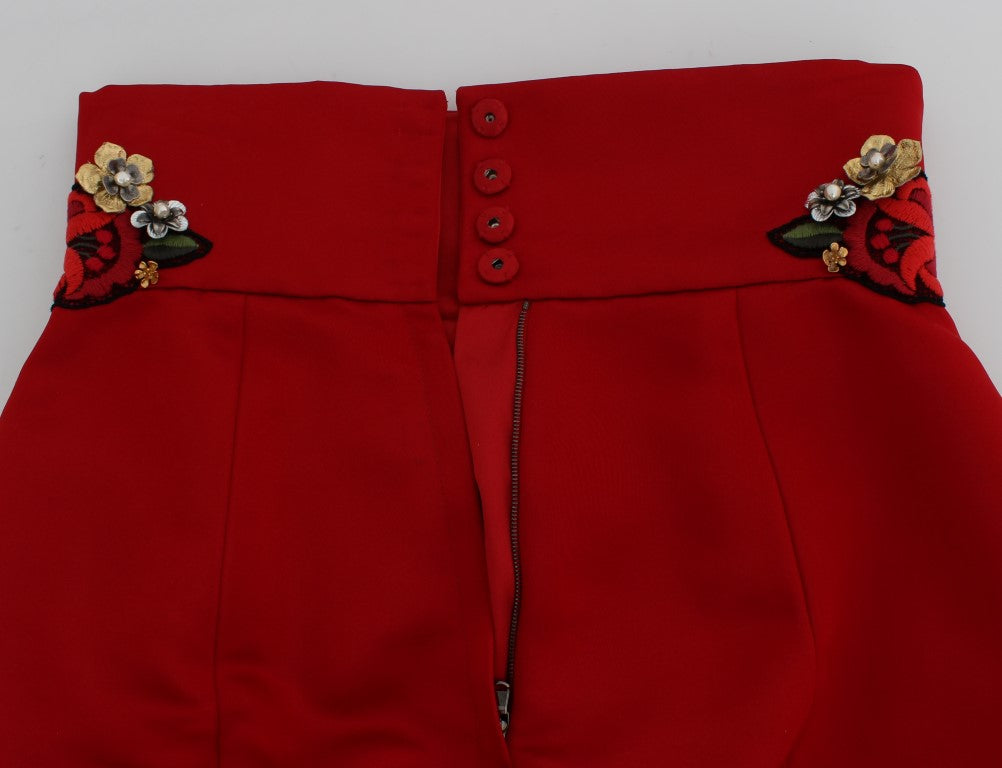 Enchanted Sicily Crystal-Embellished Silk Shorts - ventzia