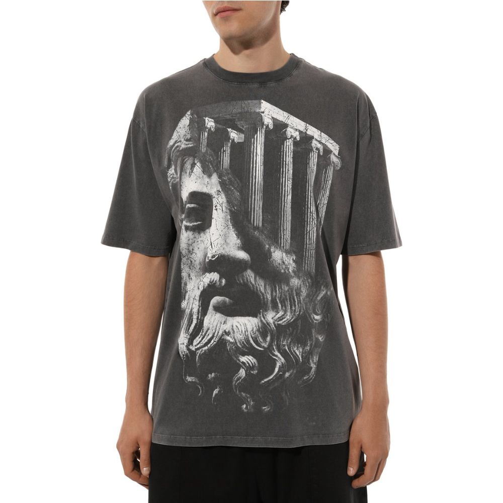 Gray Cotton T-Shirt - ventzia