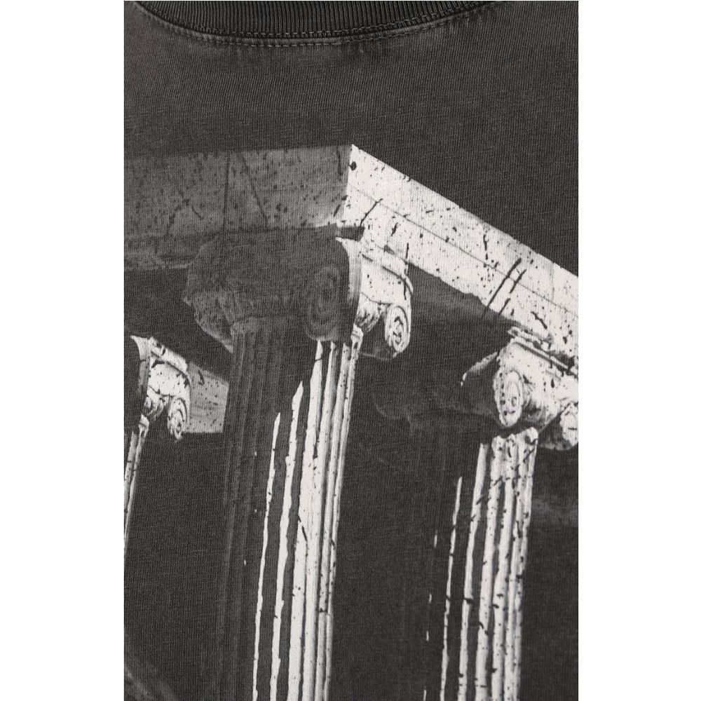 Gray Cotton T-Shirt - ventzia