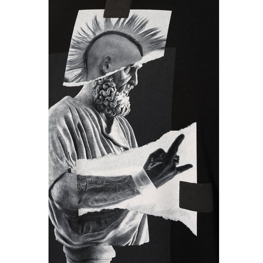 Black Cotton T-Shirt - ventzia