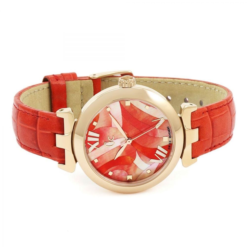 Orange Leather Dress Watch - ventzia