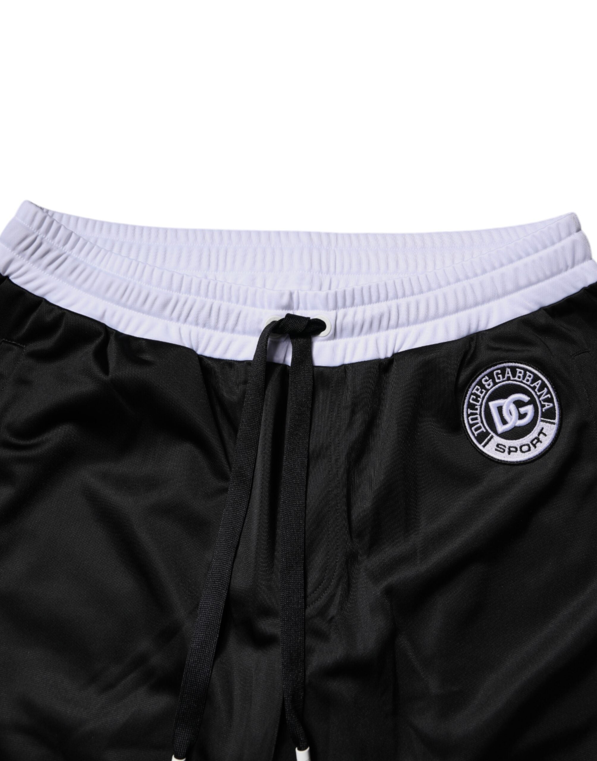 Black White Men Bermuda Sweatshorts Shorts - ventzia