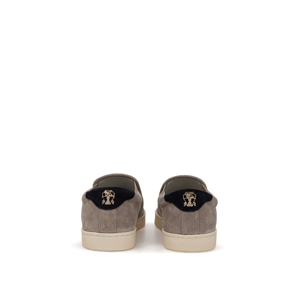 Gray Leather Sneaker - ventzia