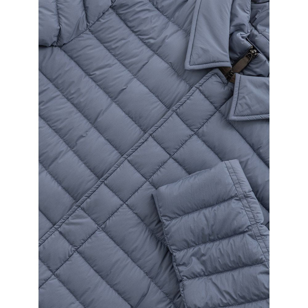 Blue Polyester Jackets & Coat