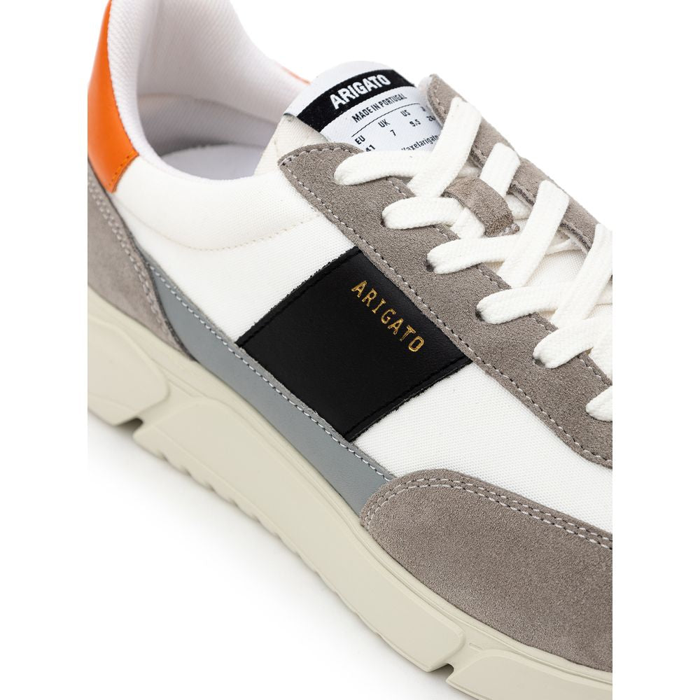 Bicolor Fabric And Leather Sneaker - ventzia