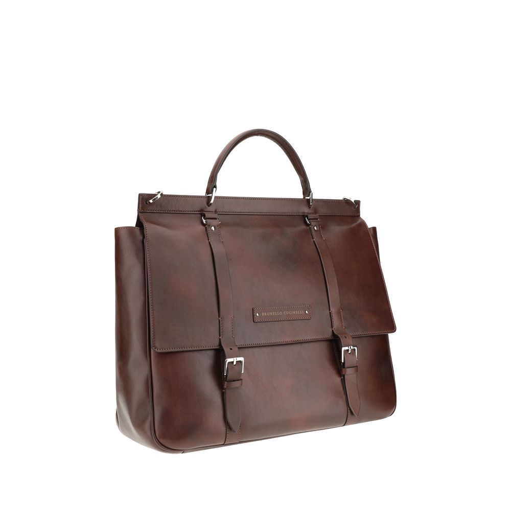 Brown Calf Leather Bos Taurus Luggage And Travel - ventzia