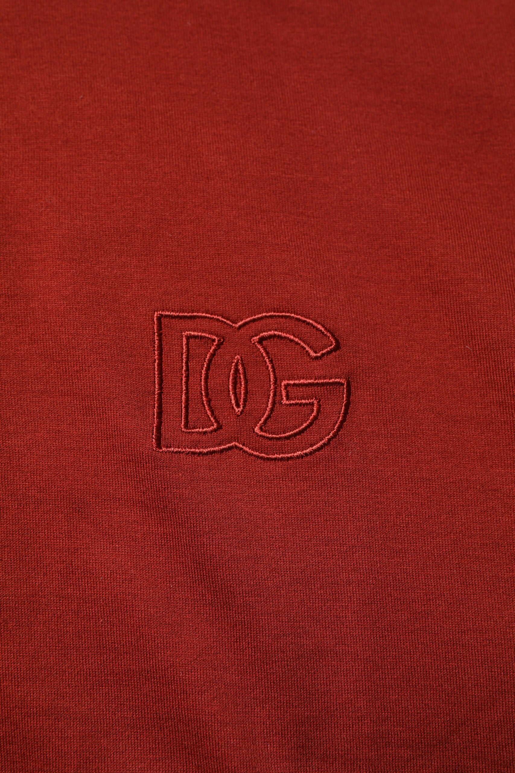 Red Cotton DG Logo Collared Men Polo T-shirt - ventzia