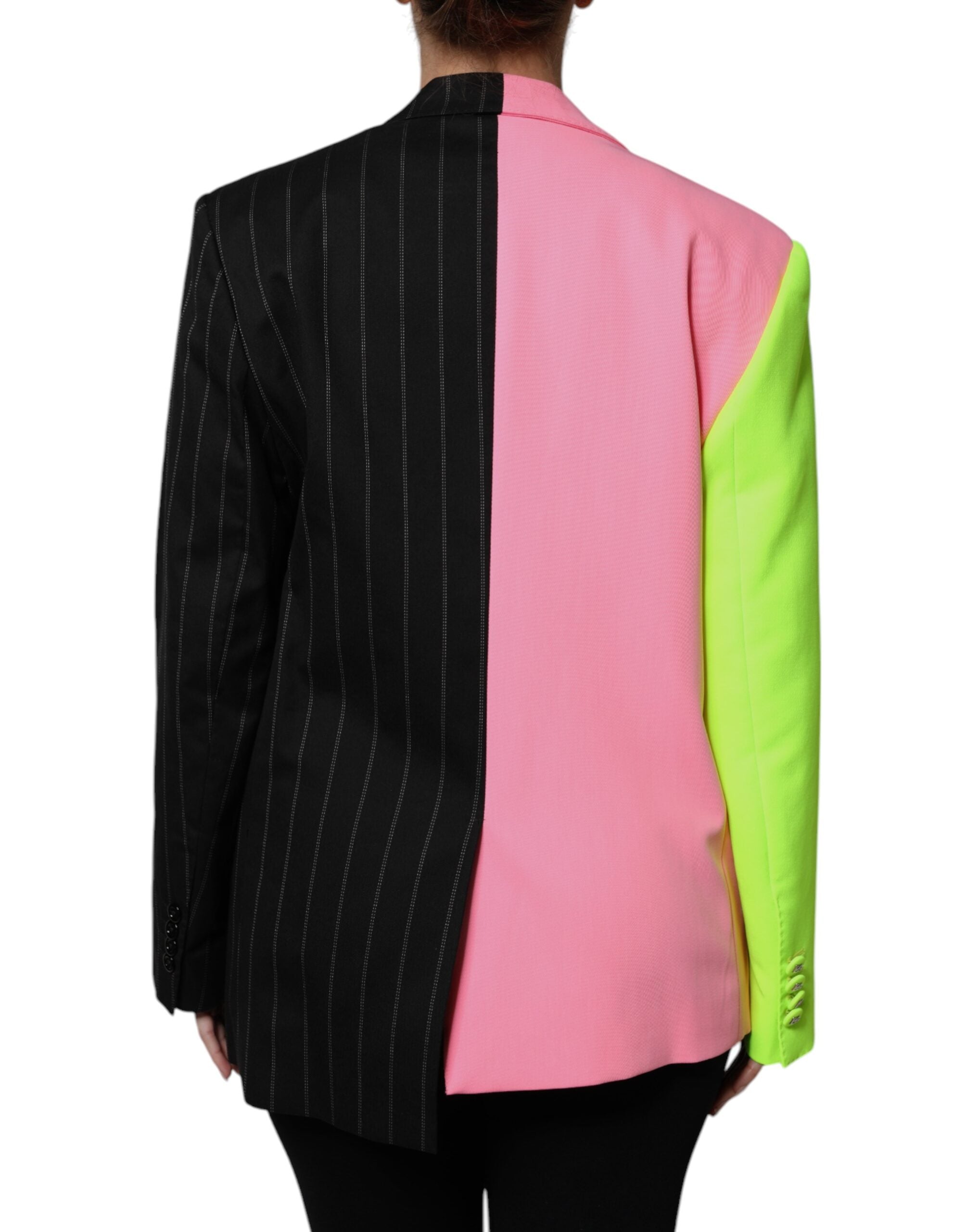 Multicolor Patchwork Embellished Coat Jacket - ventzia