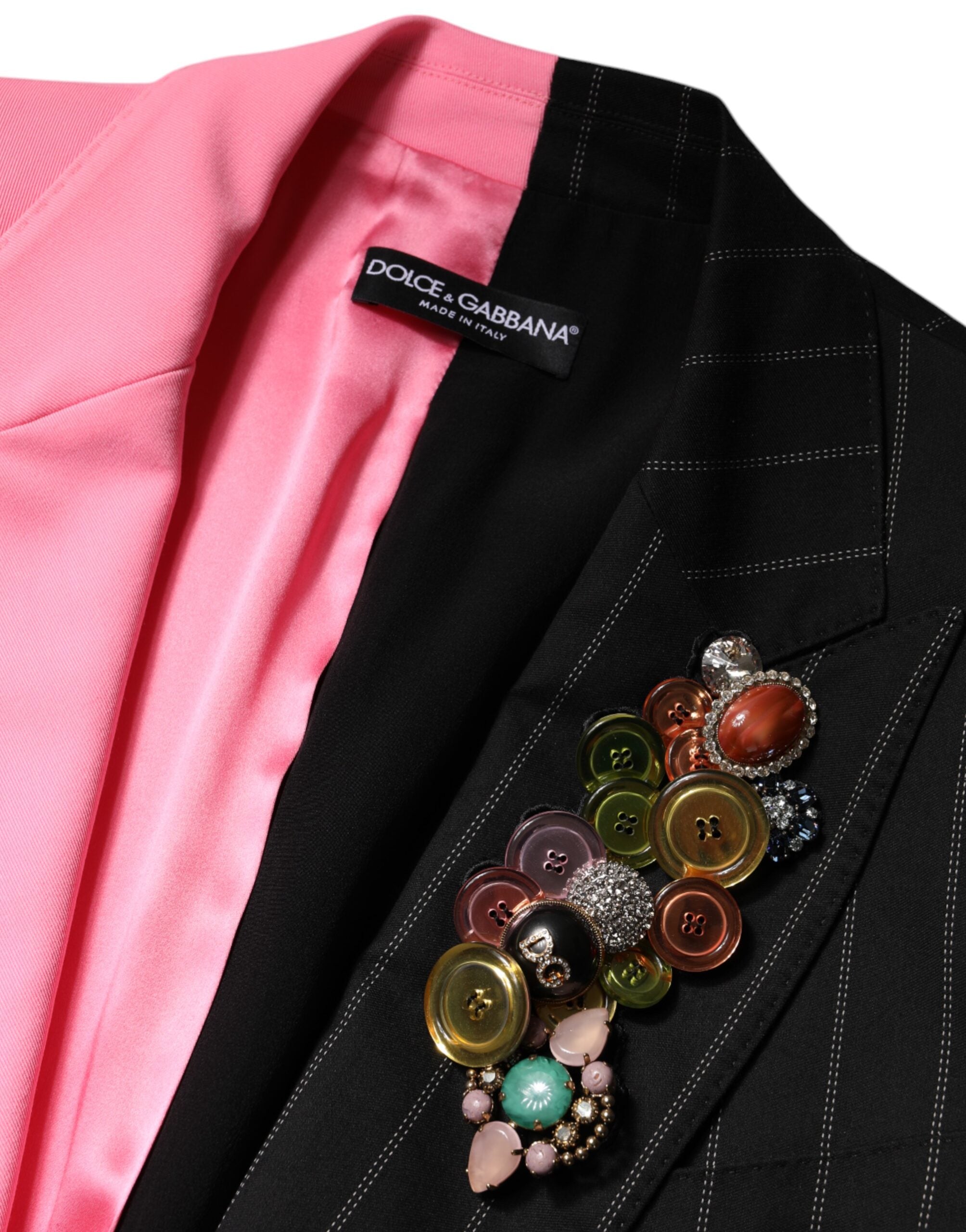 Multicolor Patchwork Embellished Coat Jacket - ventzia