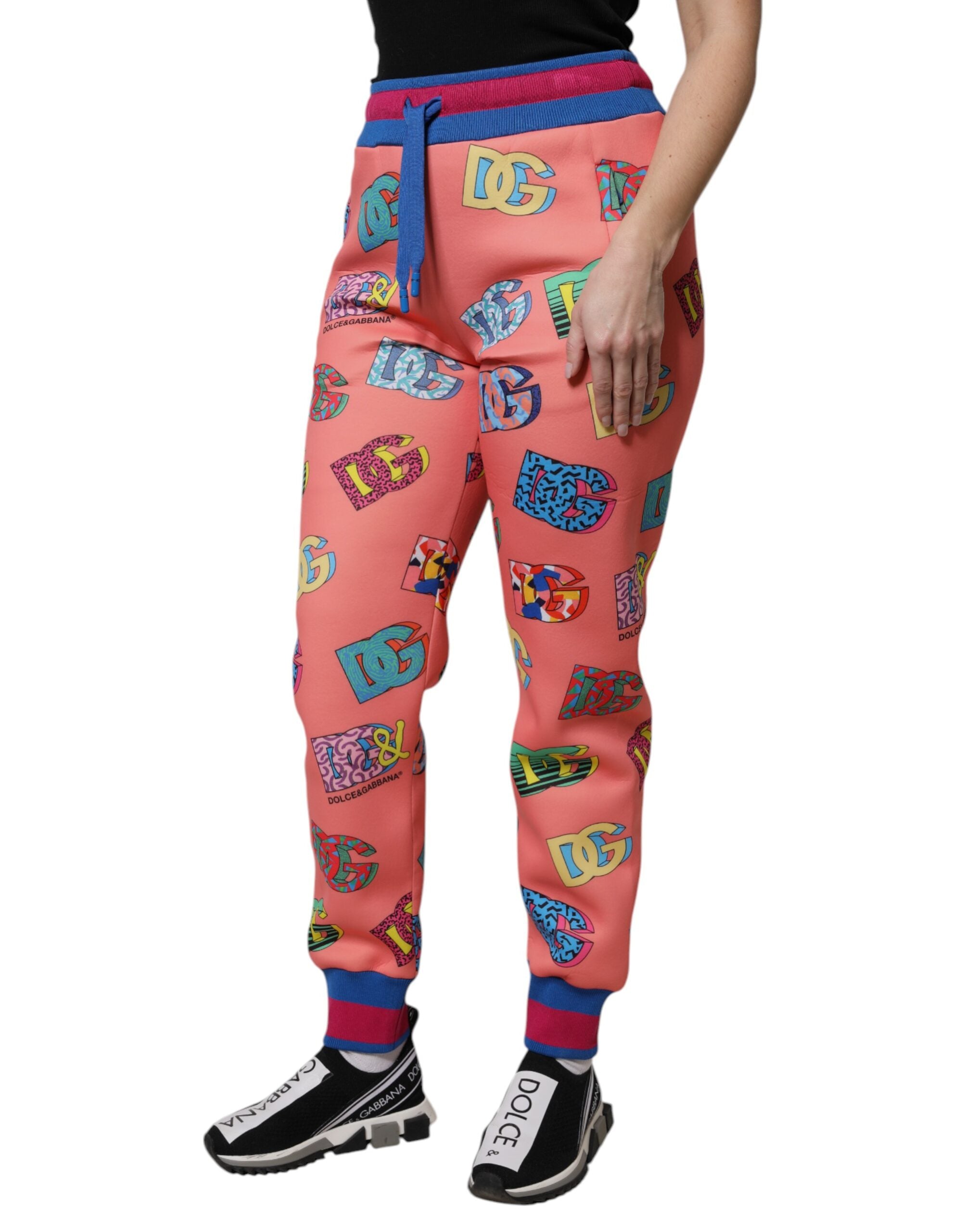 Pink Logo Monogram Jogger Sweatpants Pants - ventzia