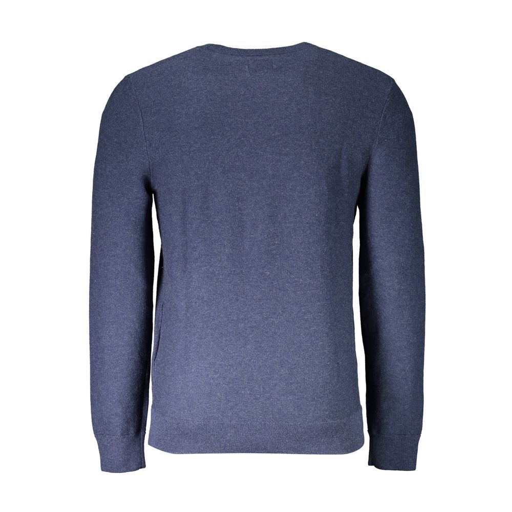 Blue Cotton Sweater - ventzia